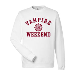 Collegiate White Crewneck