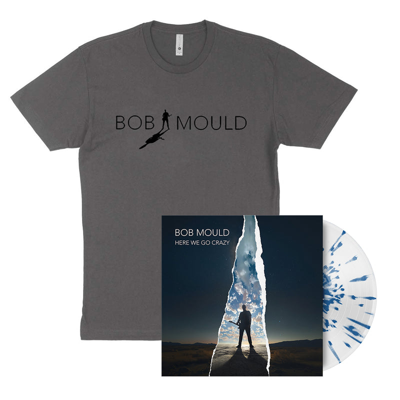 (PRE-ORDER) Here We Go Crazy Limited Edition Clear With Blue Splatter LP + Silhouette T-Shirt Bundle