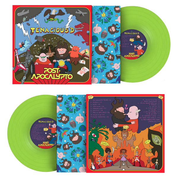 Tenacious D Post-Apocalypto [GREEN] Vinyl LP LP- Bingo Merch Official Merchandise Shop Official