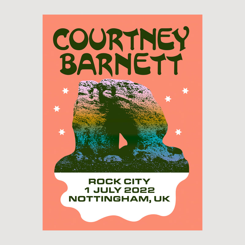 Courtney Barnett Nottingham 2022 Screenprinted Poster