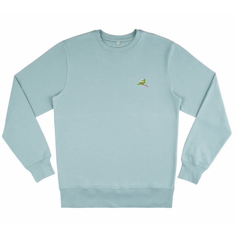 Embroidered Windflowers Sweatshirt - Slate Green