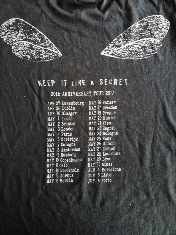 Built To Spill Keep It Like A Secret Tour -  Black T-Shirt- Bingo Merch Official Merchandise Shop Official