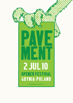 Pavement Opener 2010 Poster- Bingo Merch Official Merchandise Shop Official