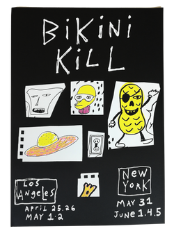 Bikini Kill Los Angeles and New York 2019 Poster- Bingo Merch Official Merchandise Shop Official