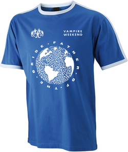 Vampire Weekend Blue Football Jersey T-Shirt- Bingo Merch Official Merchandise Shop Official