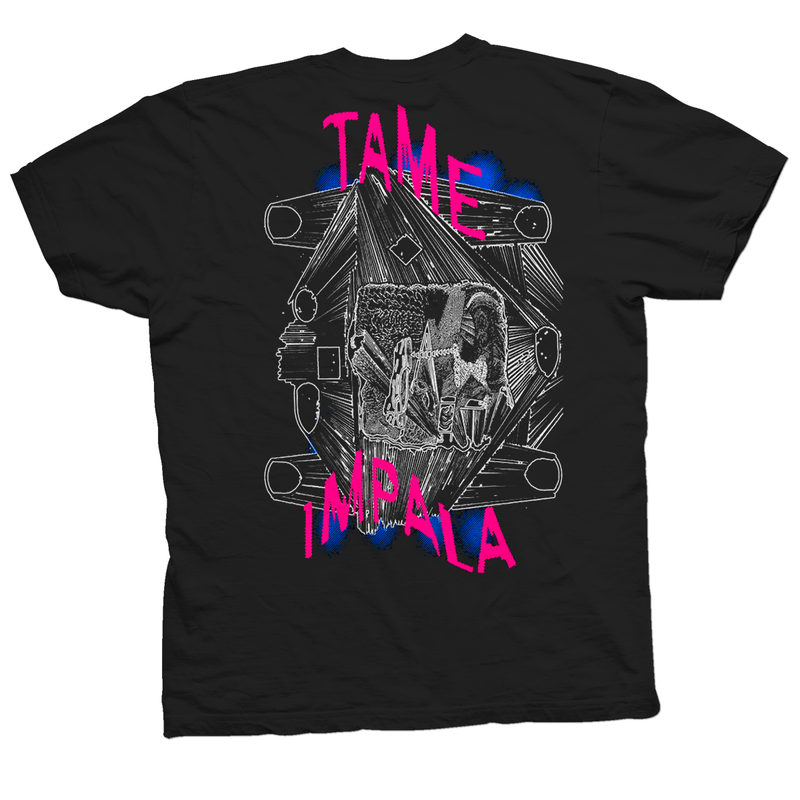 Tame Impala Luca Schenardi Black T-Shirt- Bingo Merch Official Merchandise Shop Official