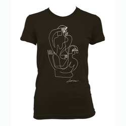 Lucius Nudes Drawing Brown - Girls Tshirt- Bingo Merch Official Merchandise Shop Official